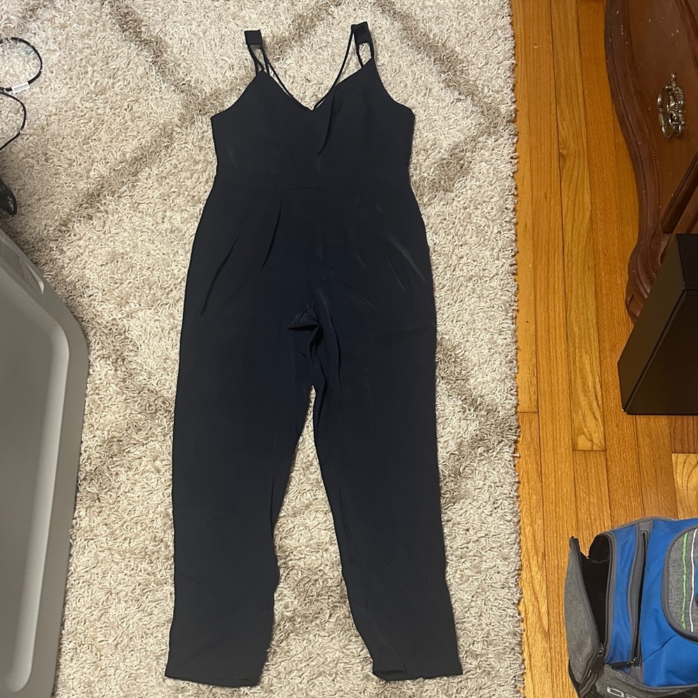 Adelyn Rae Navy Strappy Jumpsuit